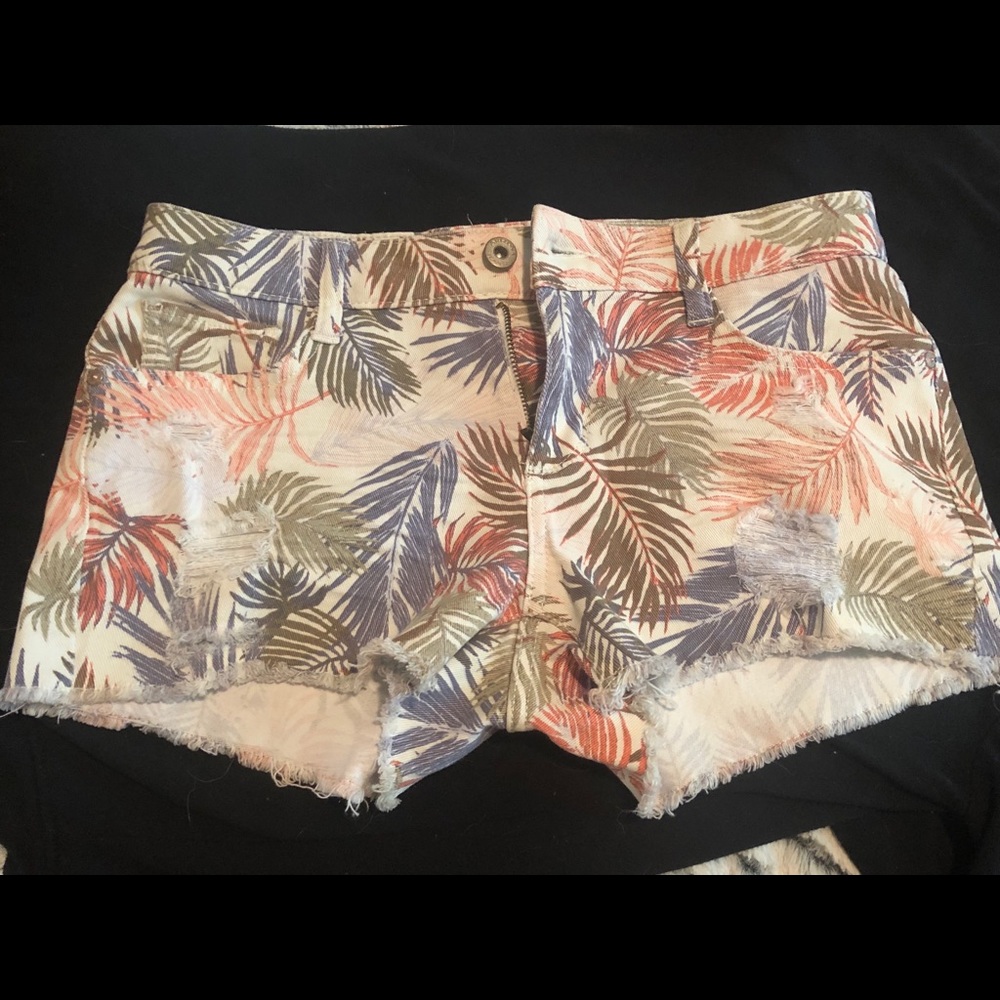 Colorful tropical shorts